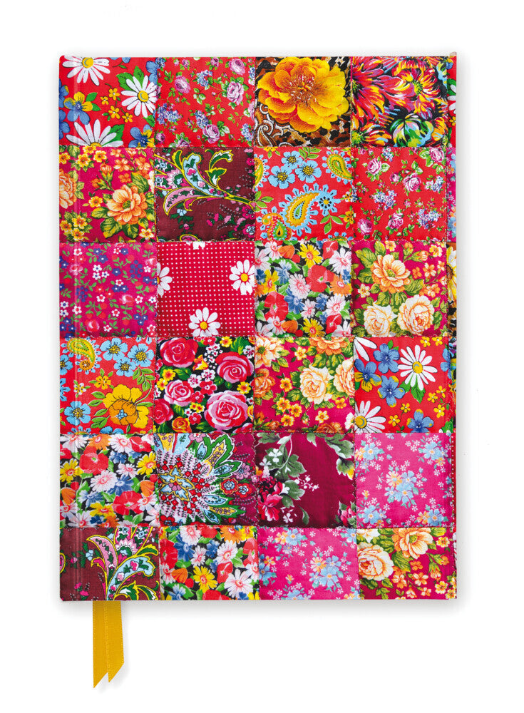 Premium Notizbuch DIN A5: Florales Patchwork Quilt (Flame Tree Publishing)