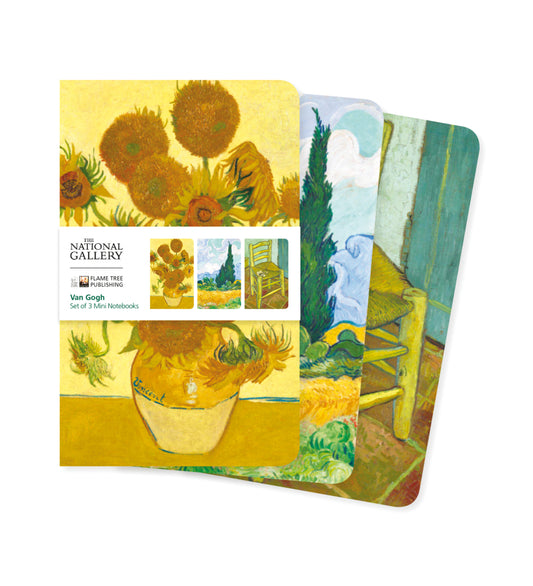 Dreier Set Mini-Notizbücher: National Gallery - Vincent van Gogh (Flame Tree Publishing)