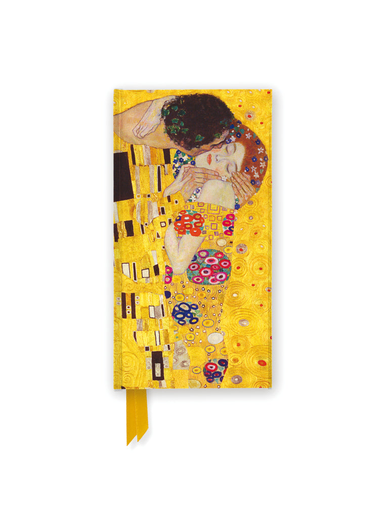 Schmales Hardcover-Notizbuch: Gustav Klimt, Der Kuss (Flame Tree Publishing)