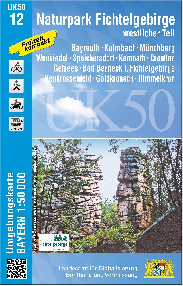 UK50-12 Naturpark Fichtelgebirge, westlicher Teil (Breitband Und Vermessung, Bayern Landesamt Für Digitalisierung)