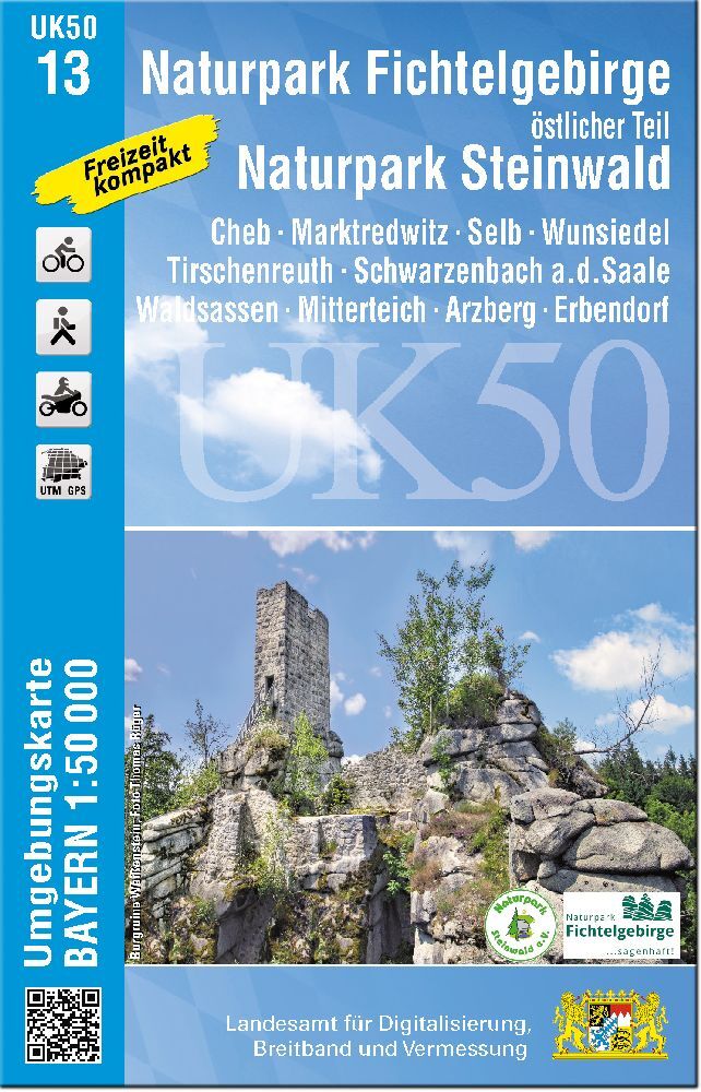 UK50-13 Naturpark Fichtelgebirge, östlicher Teil, Naturpark Steinwald (Breitband Und Vermessung, Bayern Landesamt Für Digitalisierung)