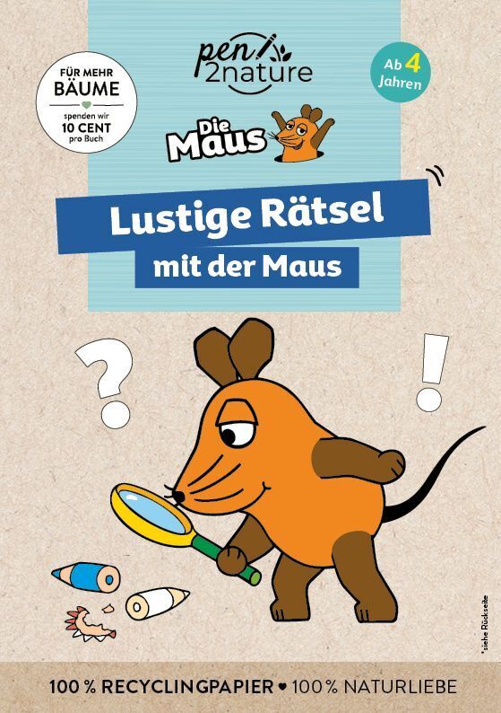 Lustige Rätsel mit der Maus. Bunter Rätselblock für Kinder ab 4 Jahren (Pen2Nature)