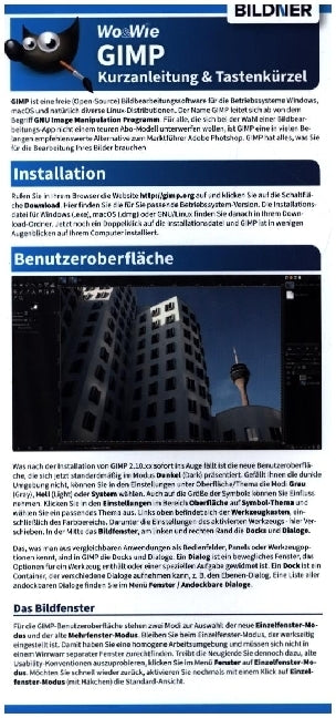 GIMP - Kurzanleitung & Tastenkürzel (Ulrich Dorn)