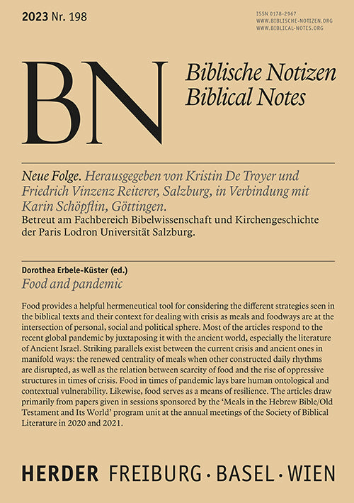 Food and Pandemic (Dorothea Erbele-Küster)