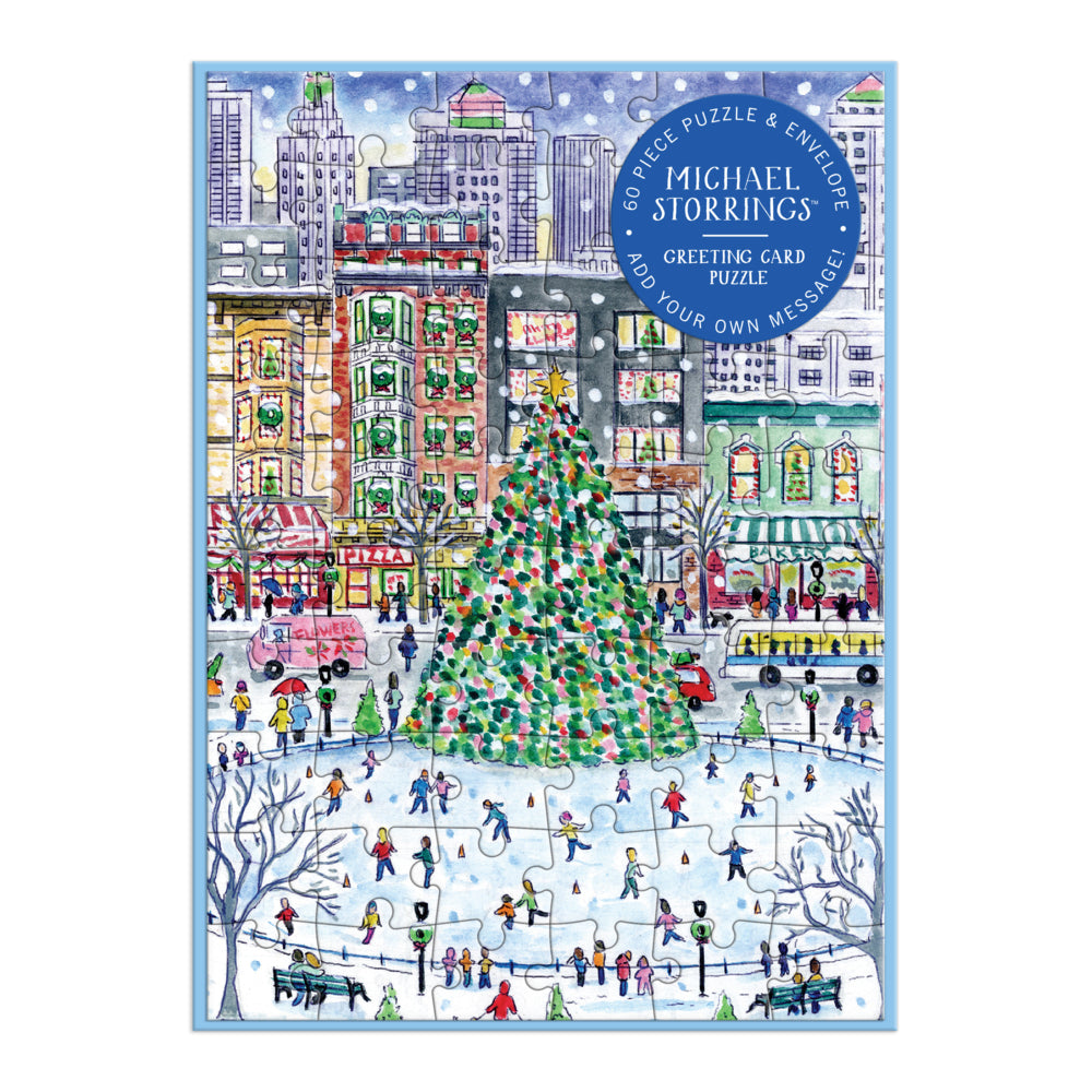 Michael Storrings Christmas in the City Greeting Card Puzzle (Galison)