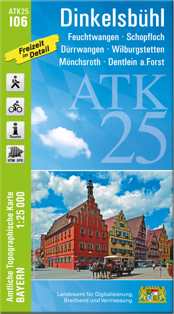 ATK25-I06 Dinkelsbühl (Amtliche Topographische Karte 1:25000) (Breitband Und Vermessung, Bayern Landesamt Für Digitalisierung)