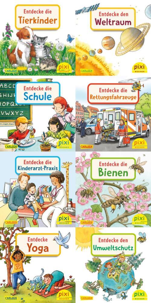 Pixi-Box 291: Entdecke deine Welt 4 (8x8 Exemplare), 64 Teile