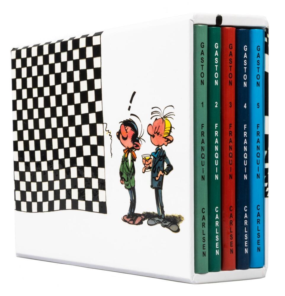 Gaston im Schuber (Hochwertige Jubiläumsedition 100 Jahre Franquin), 5 Teile (André Franquin)