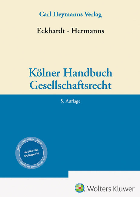 Kölner Handbuch Gesellschaftsrecht (Dirk Eckhardt)