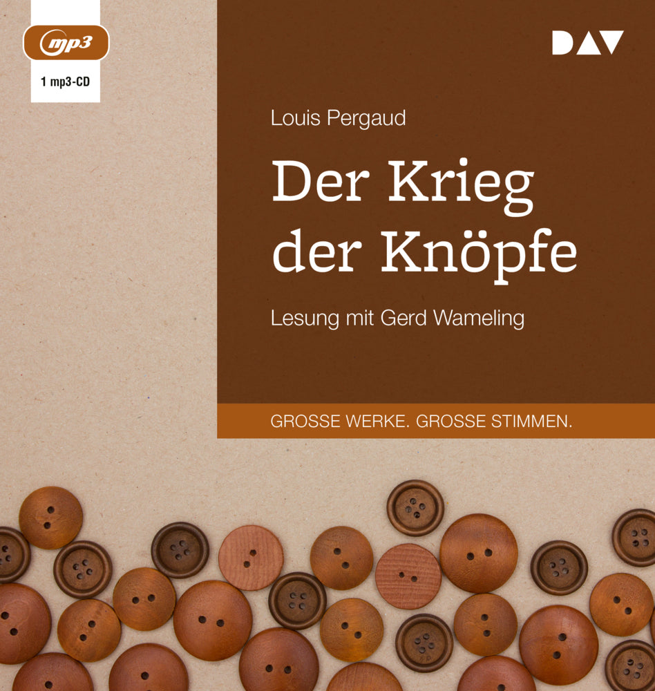 Der Krieg der Knöpfe, 1 Audio-CD, 1 MP3 (Louis Pergaud)