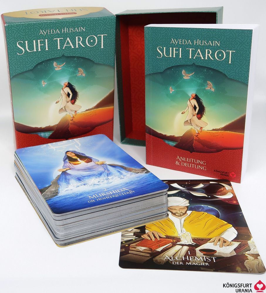 Sufi-Tarot - Der Weg des Herzens: 78 Tarotkarten mit Anleitung, m. 1 Buch, m. 1 Beilage (Ayeda Husain)
