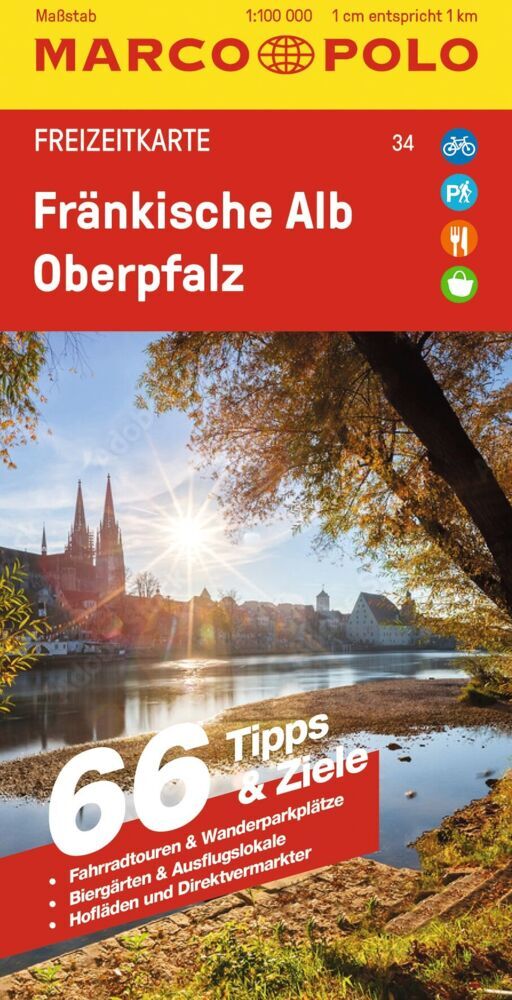 MARCO POLO Freizeitkarte 34 Fränkische Alb, Oberpfalz 1:100.000 (Marco Polo Verlag)
