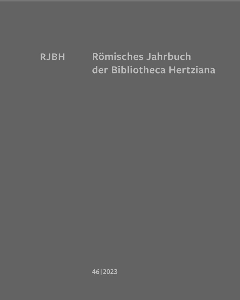 Römisches Jahrbuch der Bibliotheca Hertziana (Tanja Michalsky)