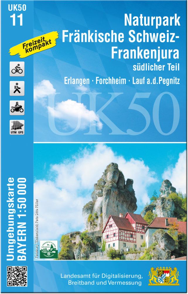 UK50-11 Naturpark Fränkische Schweiz - Frankenjura südlicher Teil (Breitband Und Vermessung, Bayern Landesamt Für Digitalisierung)