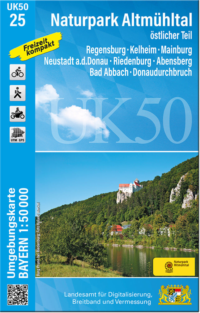 UK50-25 Naturpark Altmühltal, östlicher Teil (Breitband Und Vermessung, Bayern Landesamt Für Digitalisierung)