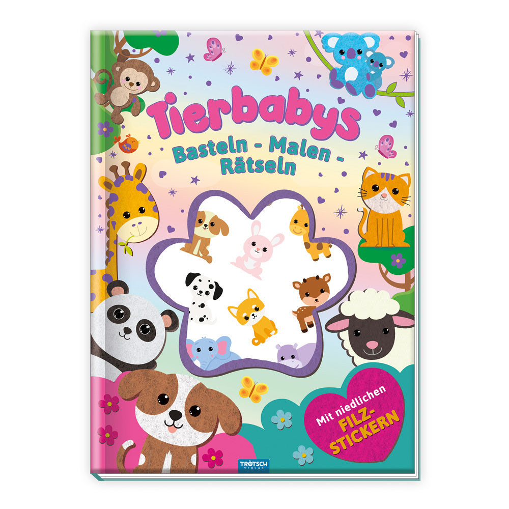 Trötsch Beschäftigungsbuch Malbuch Bastelbuch Tierbabys (Trötsch Verlag)
