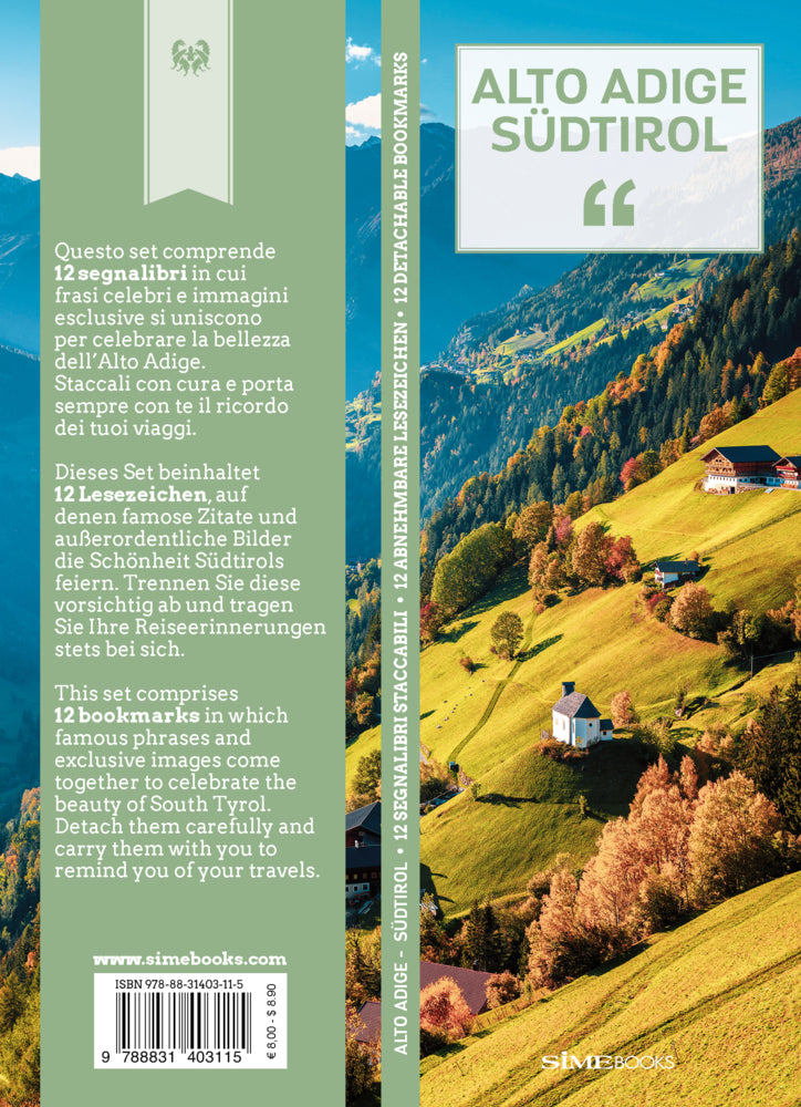 Lesezeichen-Set Alto Adige - Südtirol (Alberta Magris)