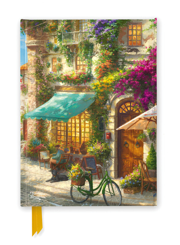 Premium Notizbuch DIN A5: Thomas Kinkade, Italienisches Café (Flame Tree Publishing)