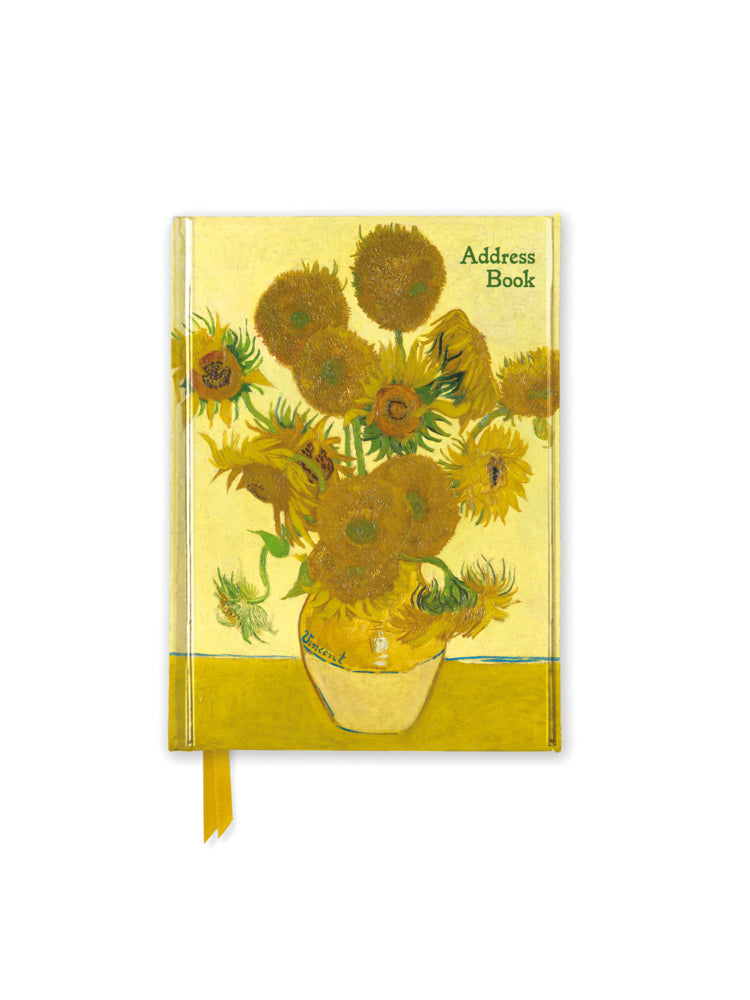 Adressbuch DIN A5: Vincent van Gogh, Sonnenblumen (Flame Tree Publishing)
