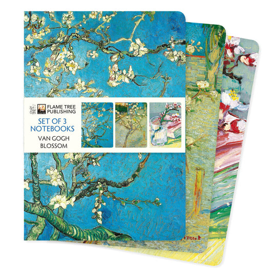 Dreier Set DIN-A5-Format-Notizbücher: Vincent van Gogh, Blüten (Flame Tree Publishing)