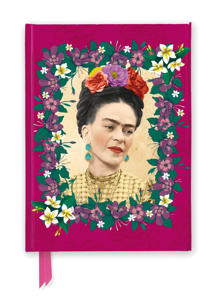 Premium Notizbuch DIN A5: Frida Kahlo, Dunkles Pink (Flame Tree Publishing)