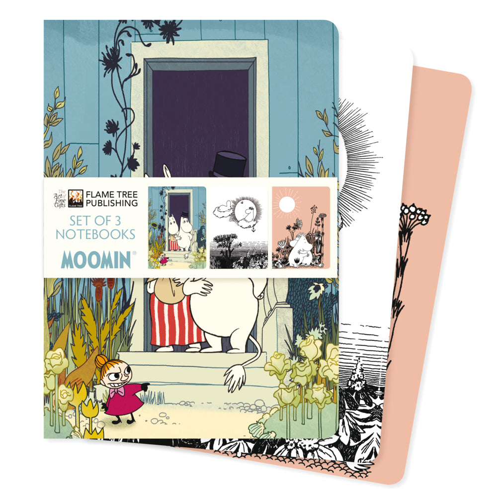 Dreier Set DIN-A5-Format-Notizbücher: Mumin - Moomin (Flame Tree Publishing)