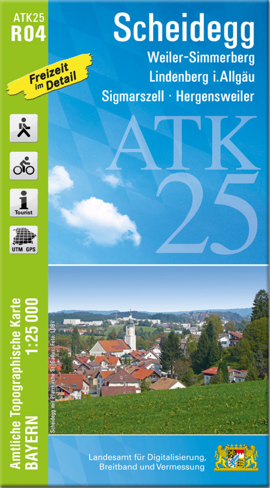 ATK25-R04 Scheidegg (Amtliche Topographische Karte 1:25000) (Breitband Und Vermessung, Bayern Landesamt Für Digitalisierung)
