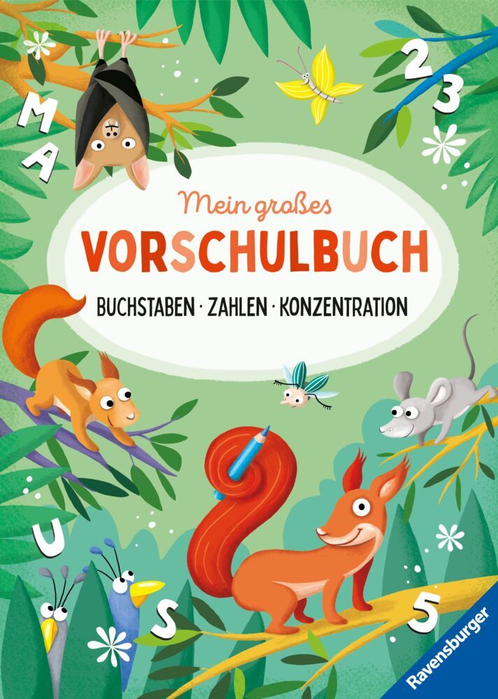 Mein großes Vorschulbuch: Buchstaben Zahlen Konzentration (Kirstin Jebautzke)