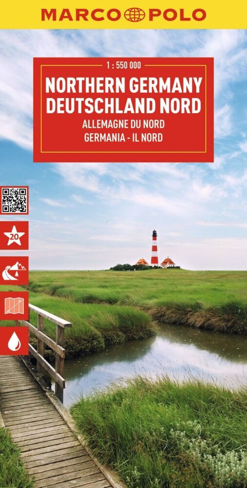 MARCO POLO Reisekarte Deutschland Nord 1:550.000 (Marco Polo Verlag)