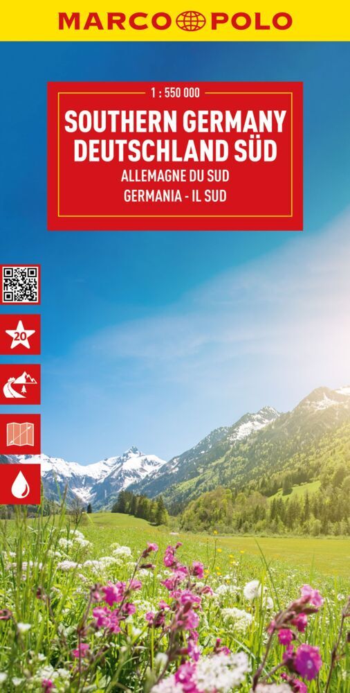 MARCO POLO Reisekarte Deutschland Süd 1:550.000 (Marco Polo Verlag)