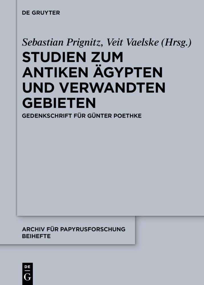Studien zum antiken Ägypten und verwandten Gebieten (Sebastian Prignitz)