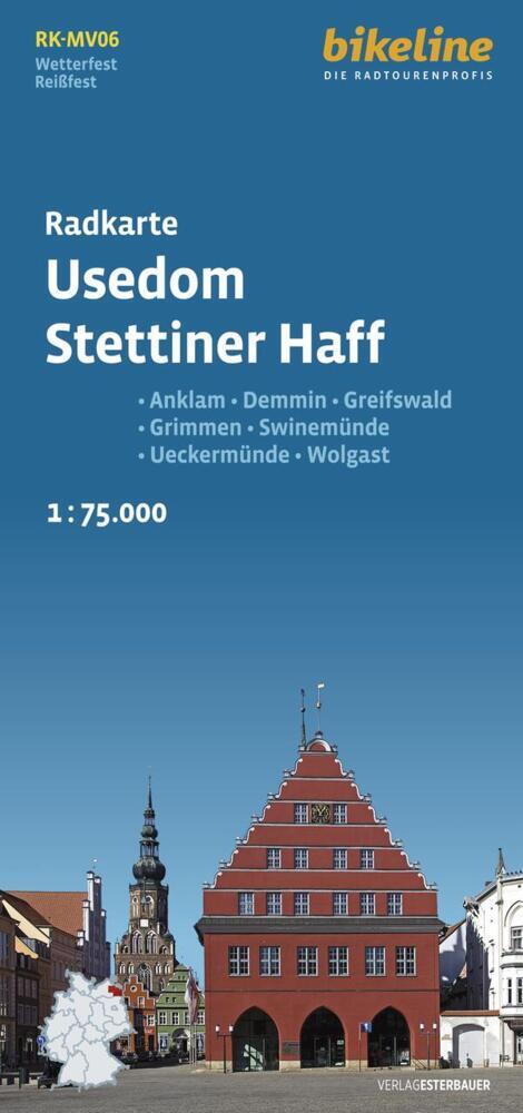 Radkarte Usedom, Stettiner Haff (RK-MV06) (Esterbauer Verlag)