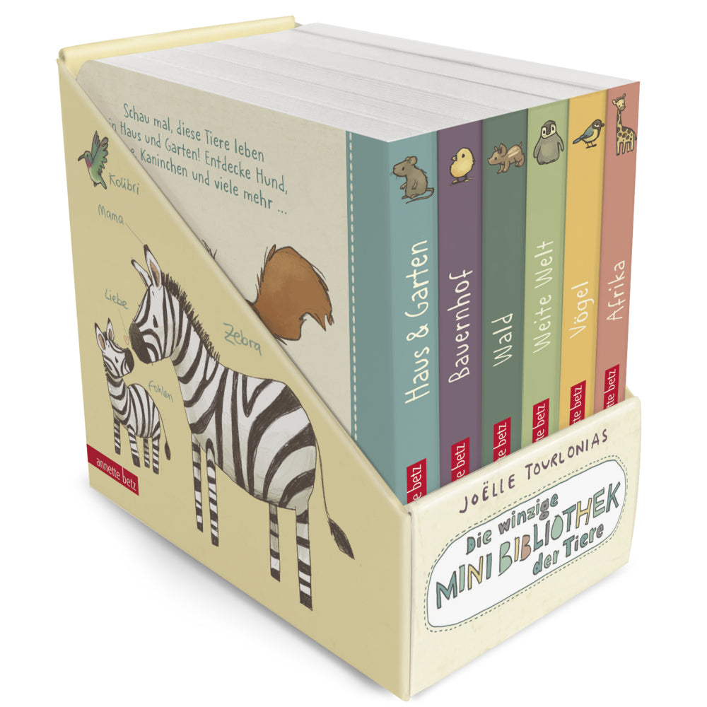Die winzige Mini-Bibliothek der Tiere (Die Mini-Bibliothek der Wörter, Bd.) (Joëlle Tourlonias)