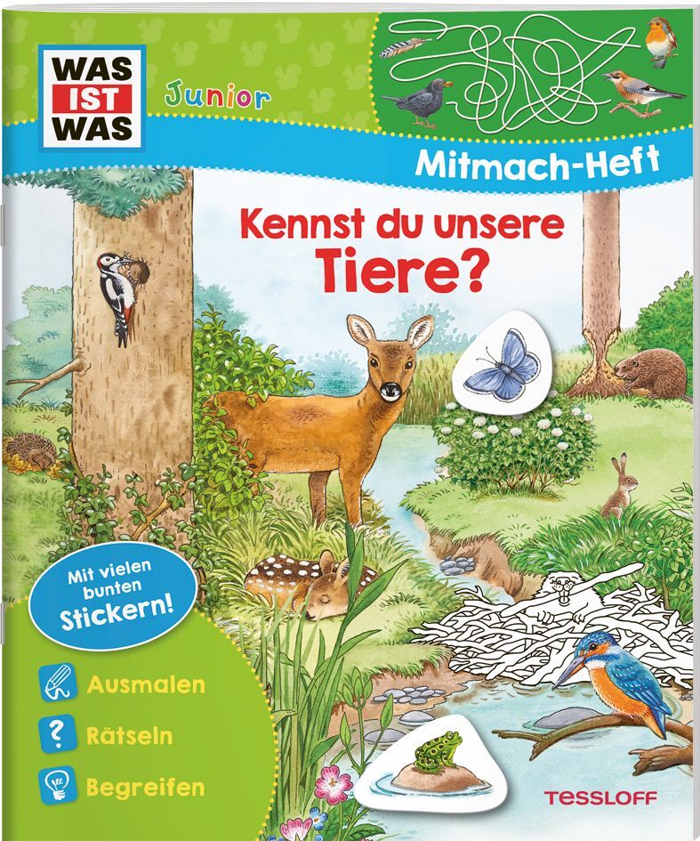WAS IST WAS Junior Mitmach-Heft Kennst du unsere Tiere? (Tatjana Marti)