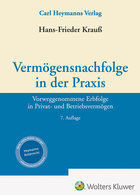 Vermögensnachfolge in der Praxis (Hans-Frieder Krauß)