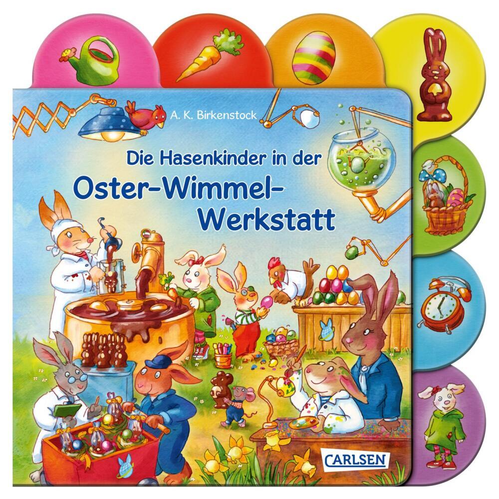 Die Hasenkinder in der Oster-Wimmel-Werkstatt (Anna Karina Birkenstock)