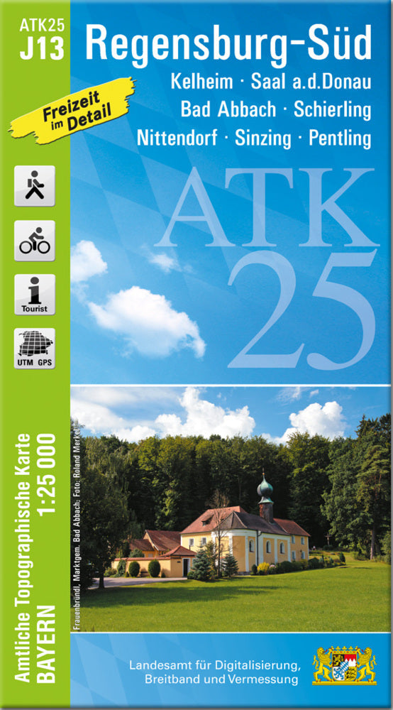 ATK25-J13 Regensburg-Süd (Amtliche Topographische Karte 1:25000) (Breitband Und Vermessung, Bayern Landesamt Für Digitalisierung)
