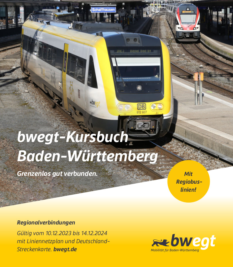 bwegt-Kursbuch Baden-Württemberg 2024, m. 1 Karte (Nahverkehrsgesellschaft Baden-Württemberg)
