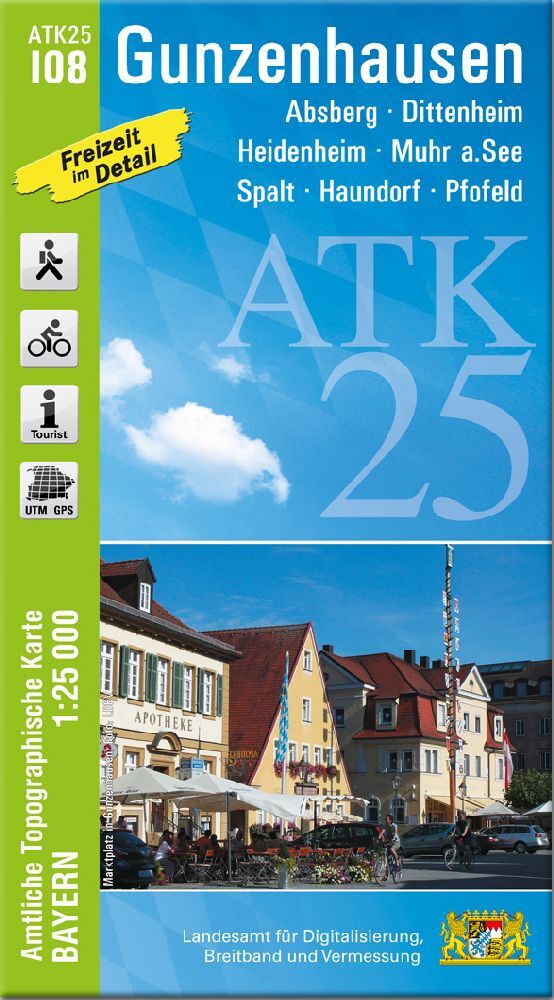 ATK25-I08 Gunzenhausen (Amtliche Topographische Karte 1:25000) (Breitband Und Vermessung, Bayern Landesamt Für Digitalisierung)