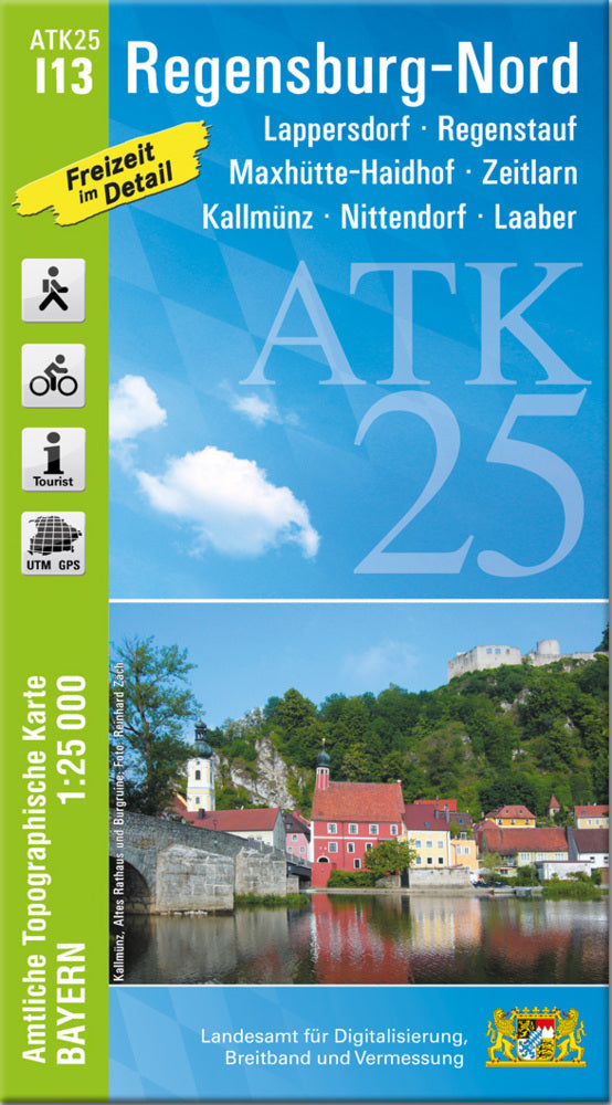 ATK25-I13 Regensburg-Nord (Amtliche Topographische Karte 1:25000) (Breitband Und Vermessung, Bayern Landesamt Für Digitalisierung)