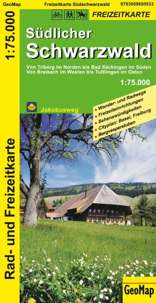 Südlicher Schwarzwald - Rad- und Freizeitkarte (Geomap)