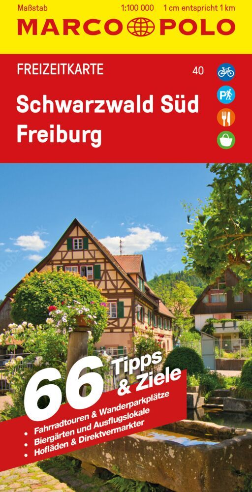 MARCO POLO Freizeitkarte 40 Schwarzwald Süd, Freiburg 1:100.000 (Marco Polo Verlag)