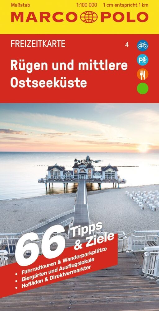 MARCO POLO Freizeitkarte 4 Rügen und mittlere Ostseeküste 1:100.000