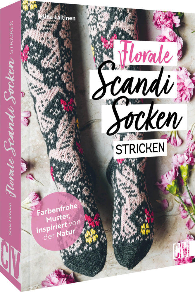 Florale Scandi-Socken stricken (Niina Laitinen)