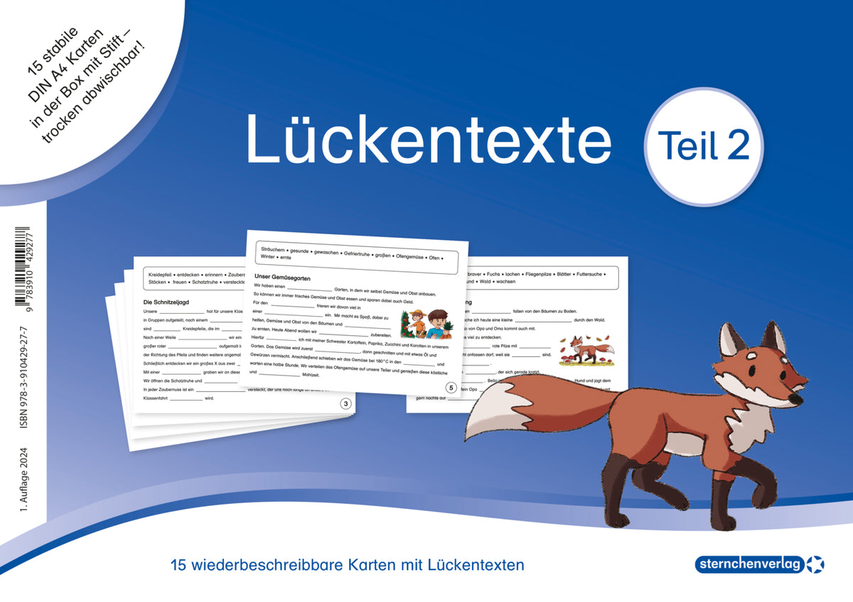 Lückentexte Teil 2 - für die 2. und 3. Klasse (Sternchenverlag Gmbh)