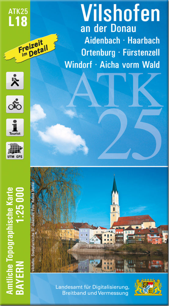 ATK25-L18 Vilshofen an der Donau (Amtliche Topographische Karte 1:25000) (Breitband Und Vermessung, Bayern Landesamt Für Digitalisierung)