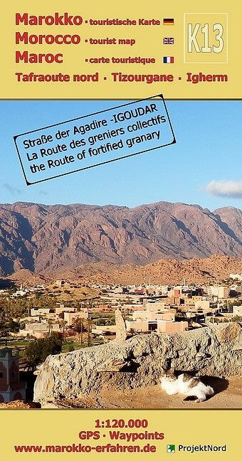 K13: Tafraoute nord - Tizourgane - Igherm 1:120.000 GPS - Waypoints (Www.Marokko-Erfahren.De)