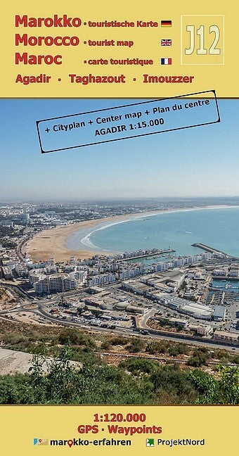 J12: Agadir - Taghazout - Imouzzer 1:120.000 GPS - Waypoints (Www.Marokko-Erfahren.De)