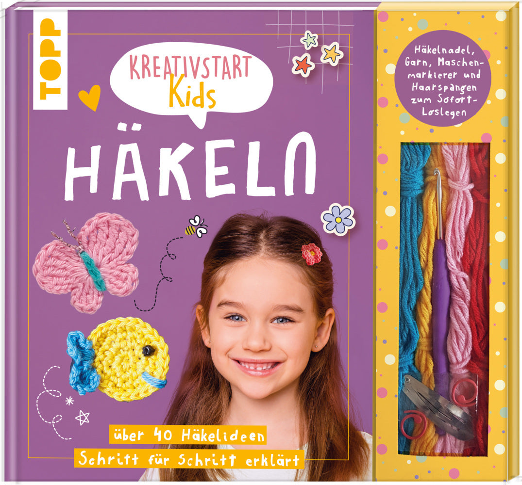 Kreativstart Kids Häkeln. Anleitungsbuch und Material (Frechverlag)