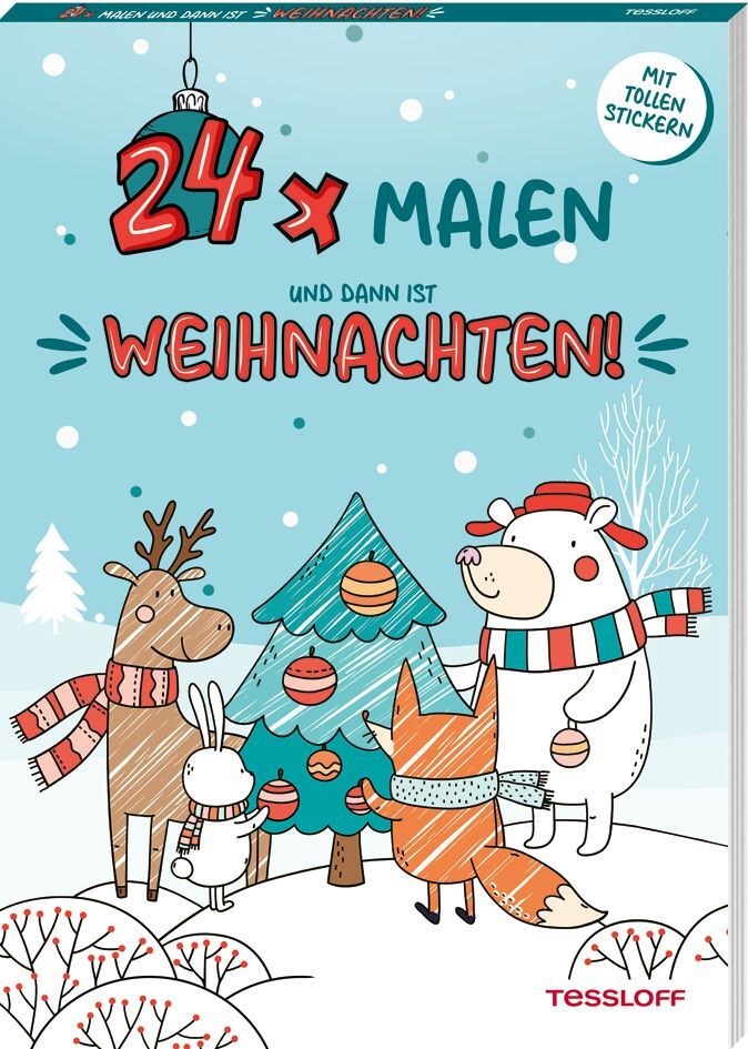 24 x malen und dann ist Weihnachten! (Tessloff Verlag Ragnar Tessloff Gmbh & Co.Kg)